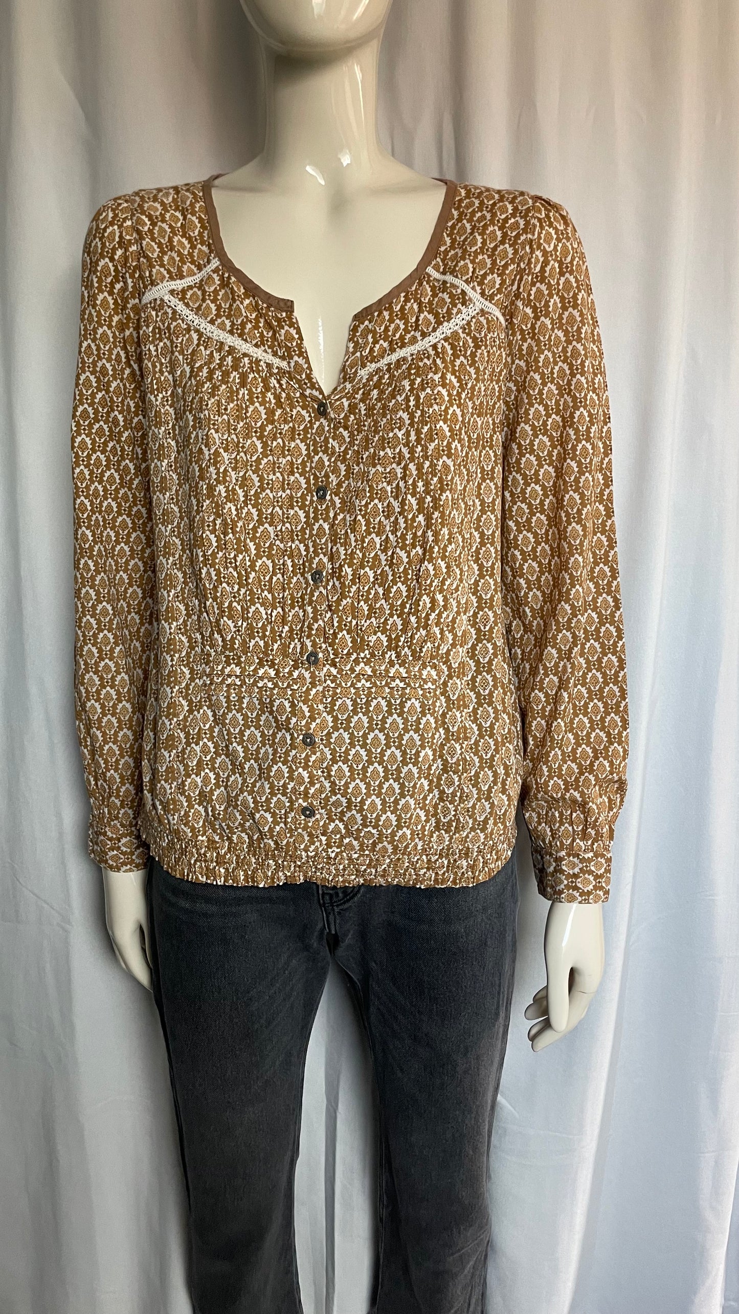 Blouse imprimée, Vintage, taille M