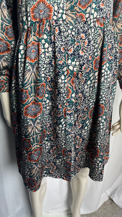 Robe chemise à fleurs, Boutique Parisienne, taille S