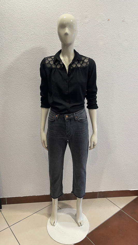Chemise avec dentelle - Kiabi - S/36