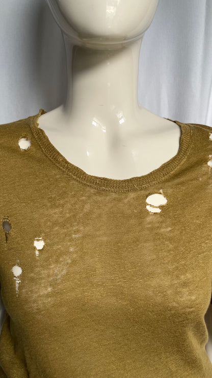 Tee-shirt troué en lin Iro - taille M (38)