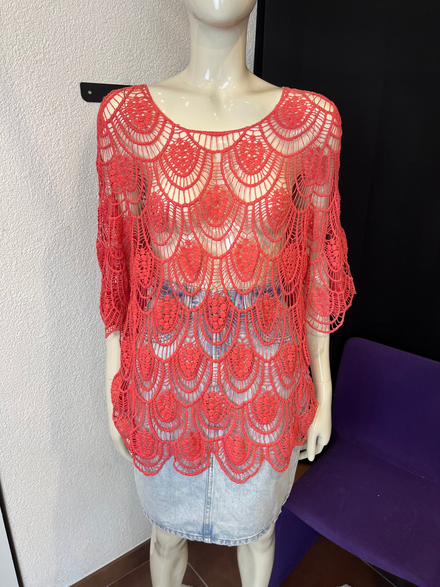 Top en crochet - Vintage - Taille Unique