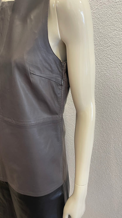 Robe droite en cuir - Gerard Darel -S/36