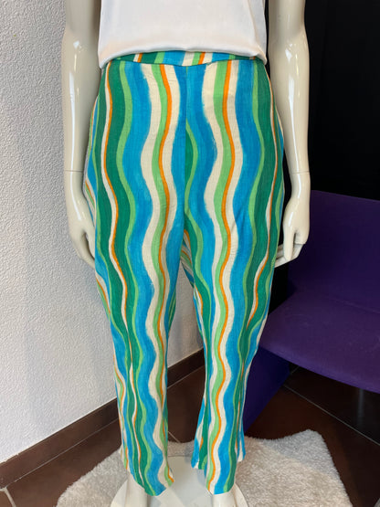 Pantalon fluide rayé - Zara - M/38