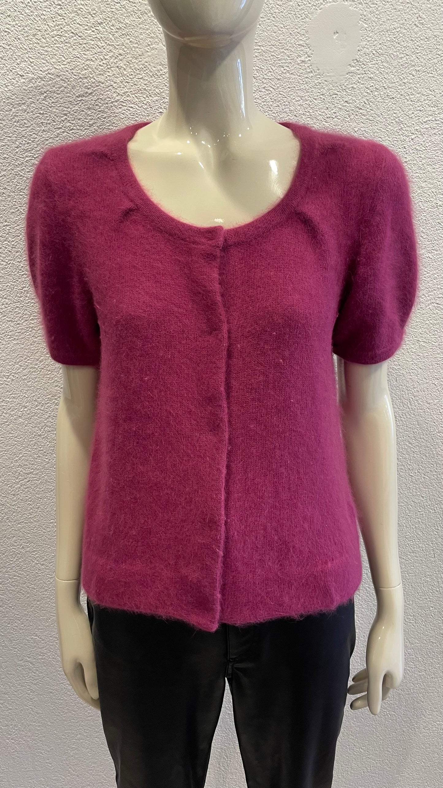 Gilet manches courtes en Angora - Luisa Cerand - S/36