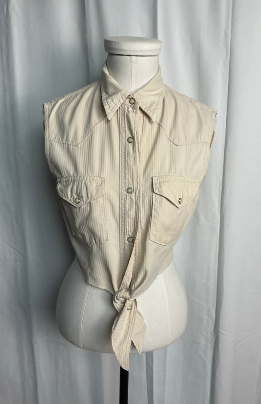 Chemise sans manches, à nouer, taille S