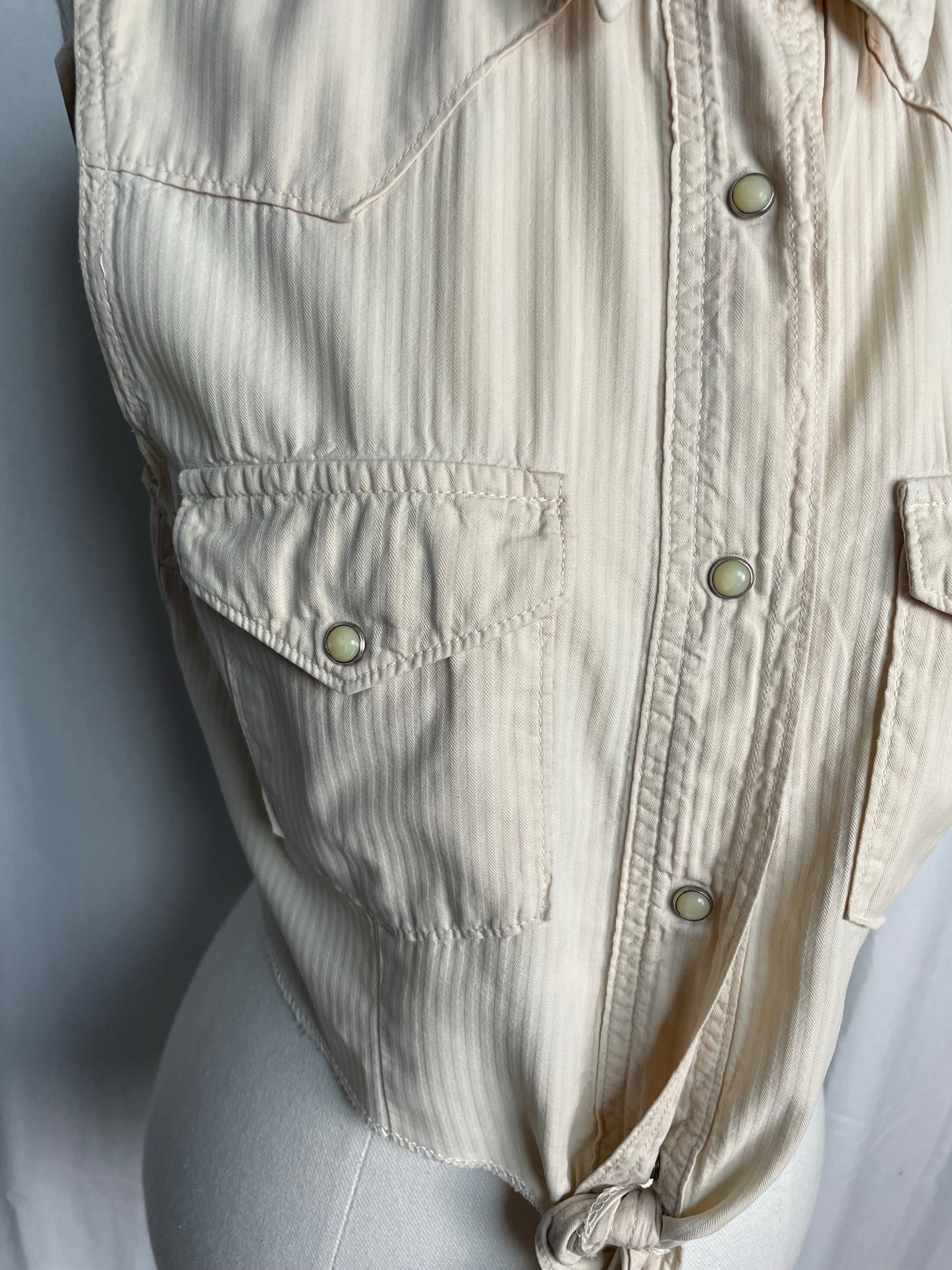 Chemise sans manches, à nouer, taille S