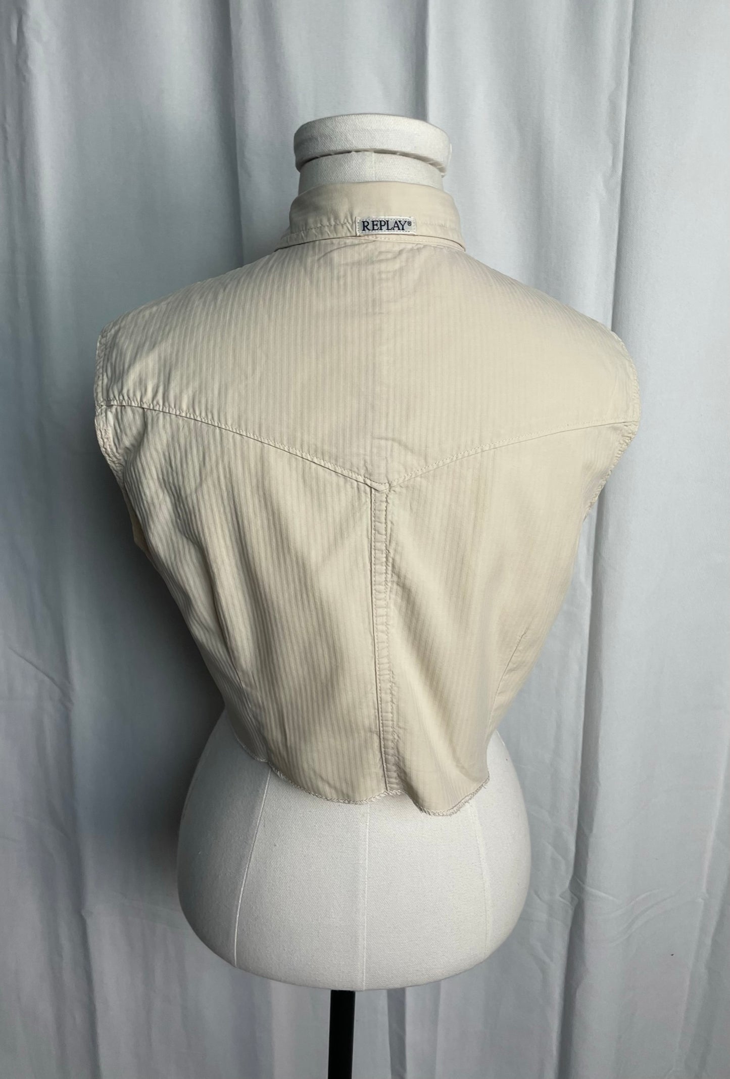 Chemise sans manches, à nouer, taille S
