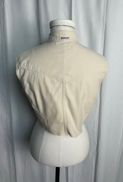 Chemise sans manches, à nouer, taille S