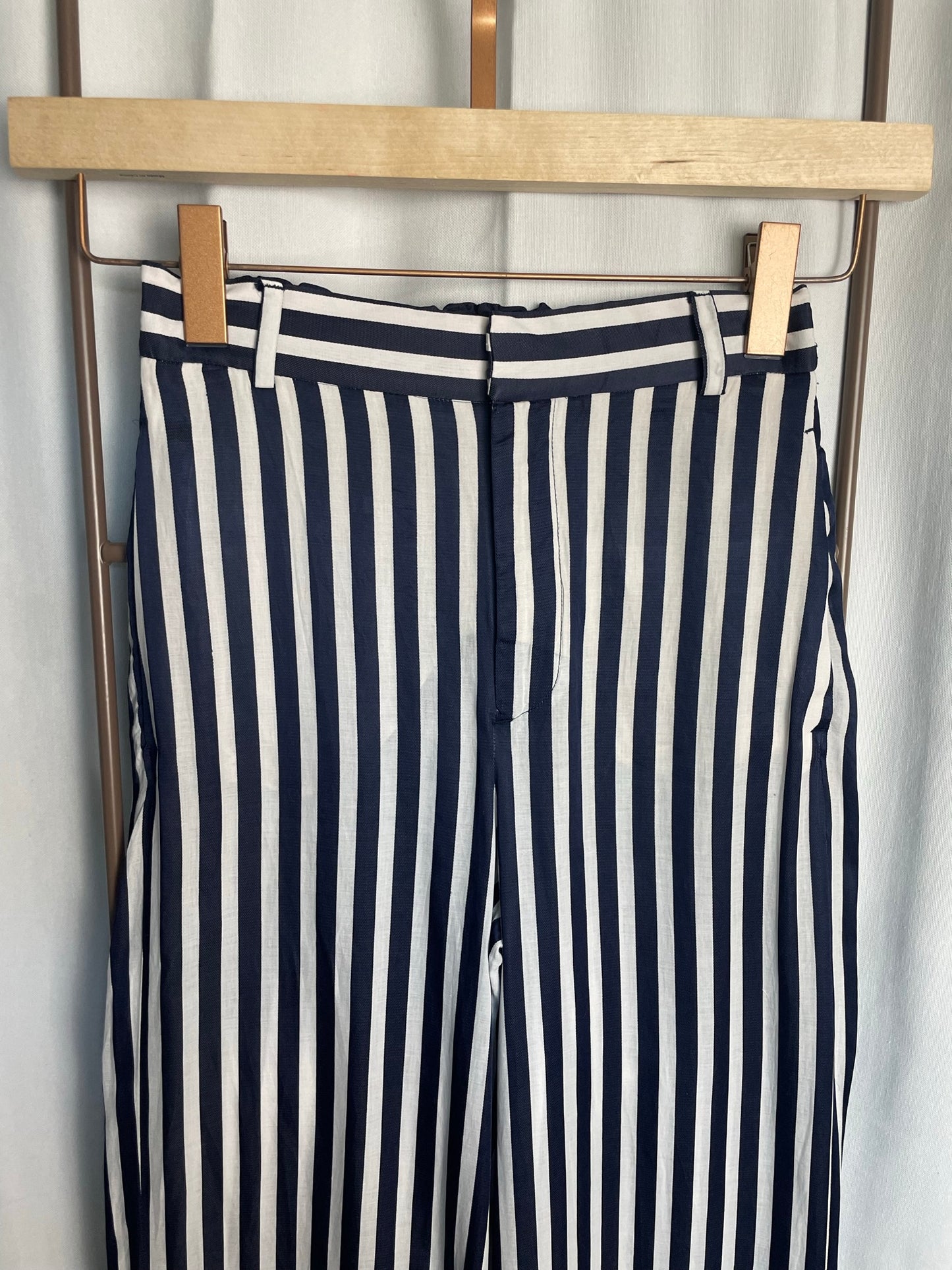 Pantalon palazzo rayé, Zara, taille XS