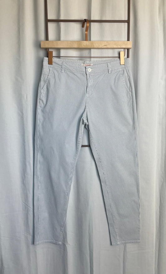 Pantalon chino rayé, Camaïeu, taille 40
